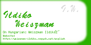 ildiko weiszman business card